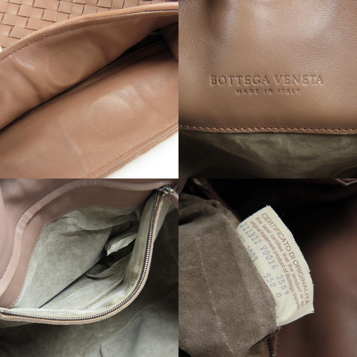 41182★1円スタート★BOTTEGAVENETA ボッテガヴェネタ 極美品 イントレチャート ミラー付き ショルダーバッグ トートバッグ ラムスキンの画像10