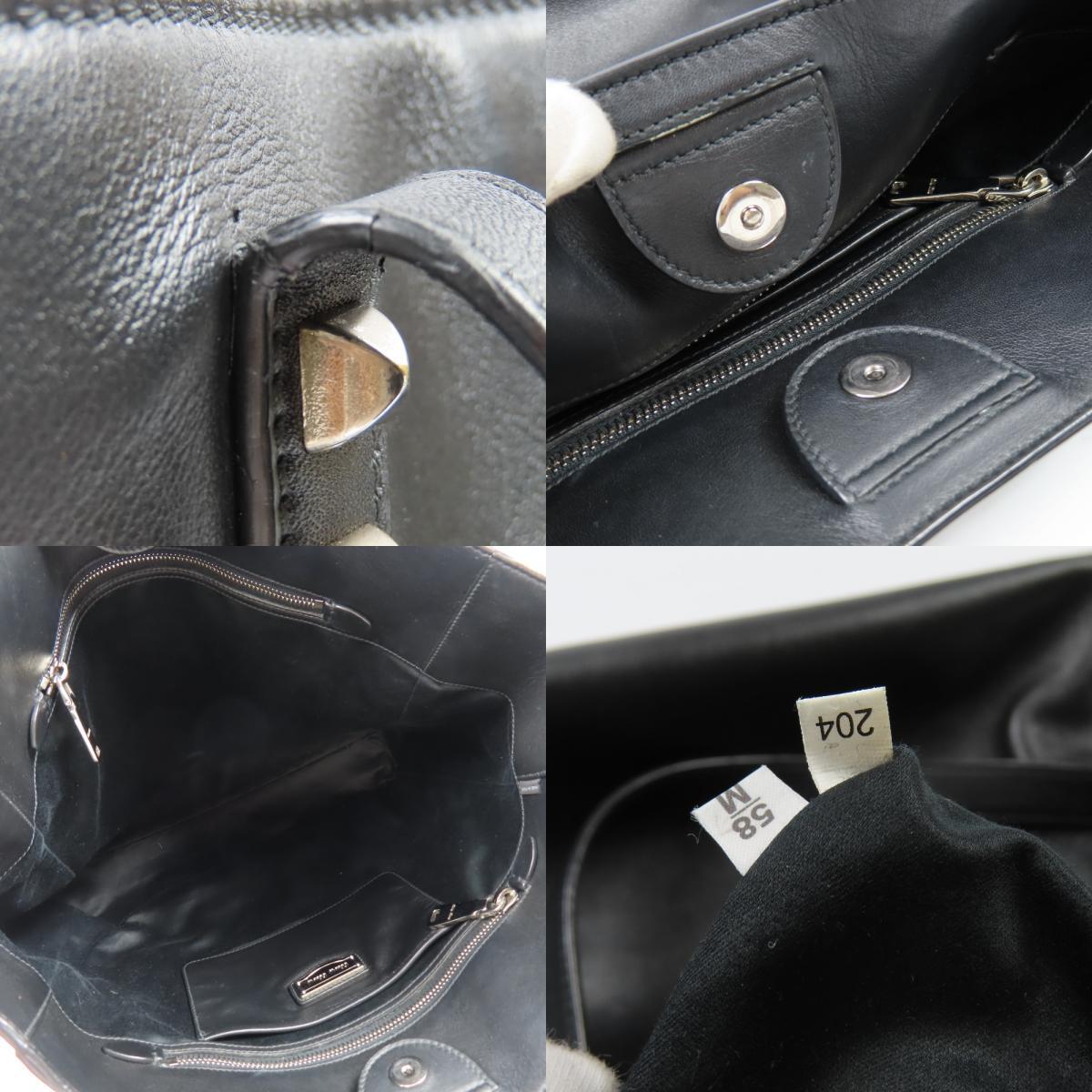 41247*1 jpy start *MIUMIU MiuMiu middle ultimate beautiful goods Large tote bag studs tote bag leather black 