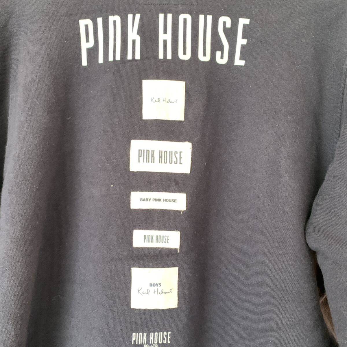  Pink House длинный рукав Parker темно-синий цвет тренировочный Parker Zip Parker Zip выше полный Zip темно-синий 