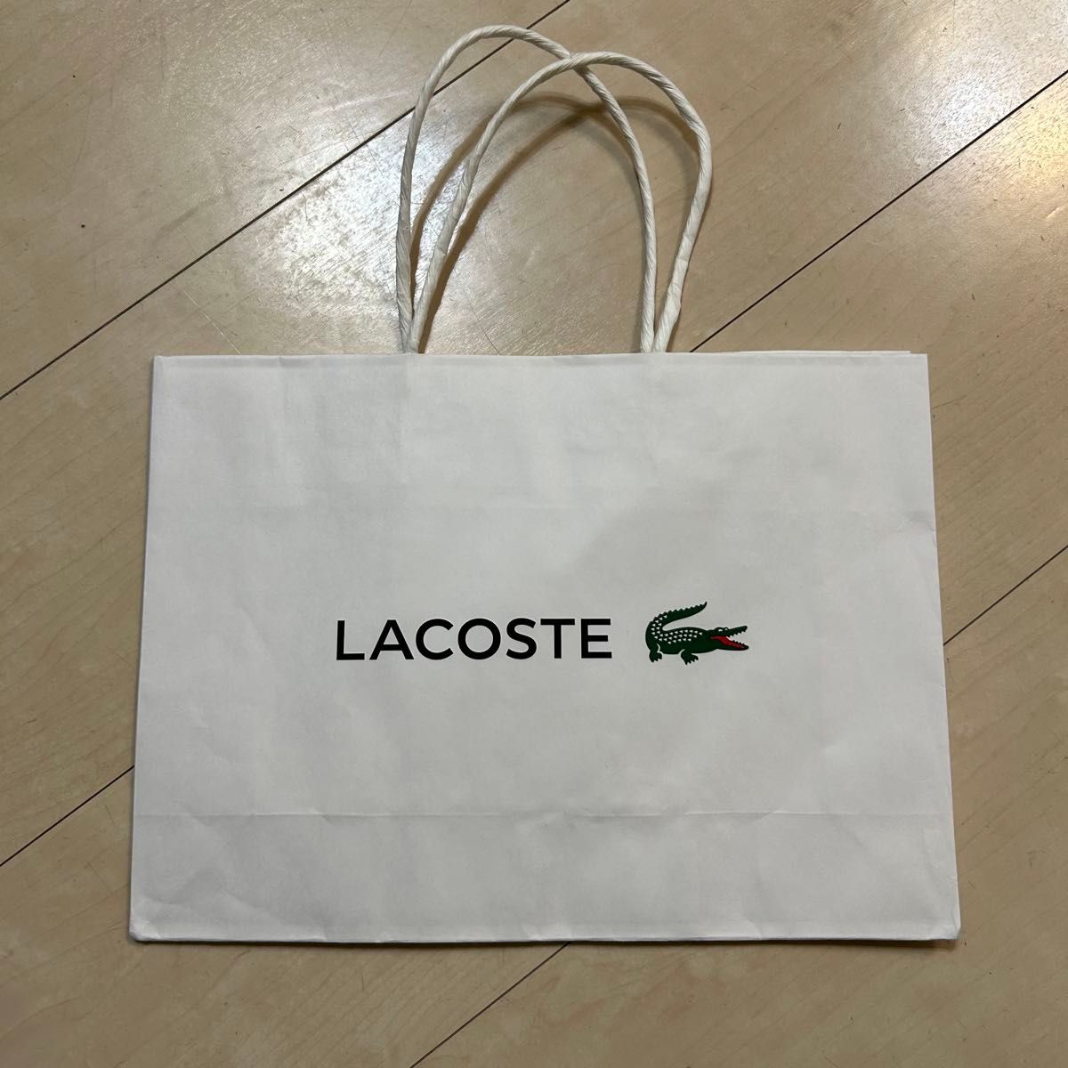 【新品】ラコステ LACOSTE 紙袋 ショッパー ショップ袋 紙袋 白