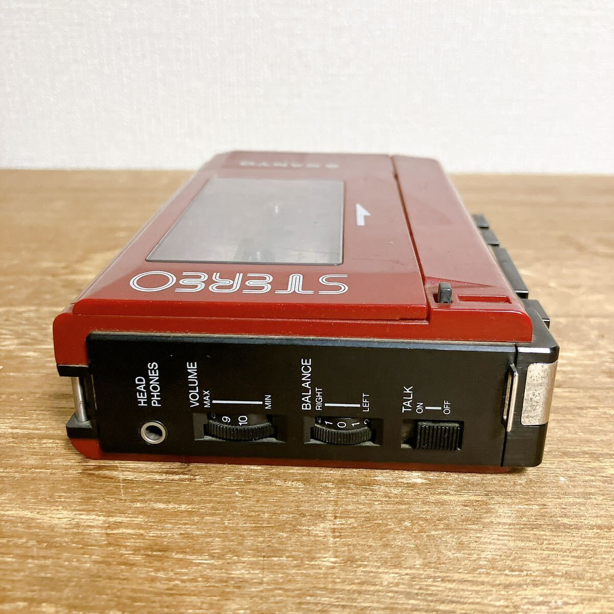 M4440 SANYO サンヨー ステレオカセットプレイヤー Redの画像4