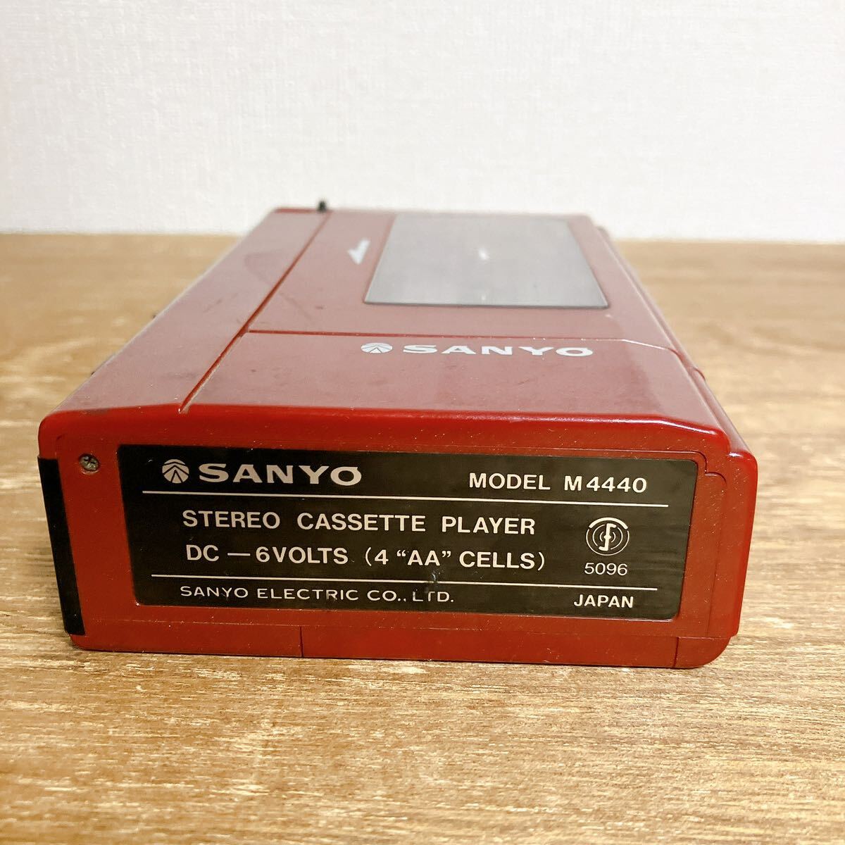 M4440 SANYO サンヨー ステレオカセットプレイヤー Redの画像6