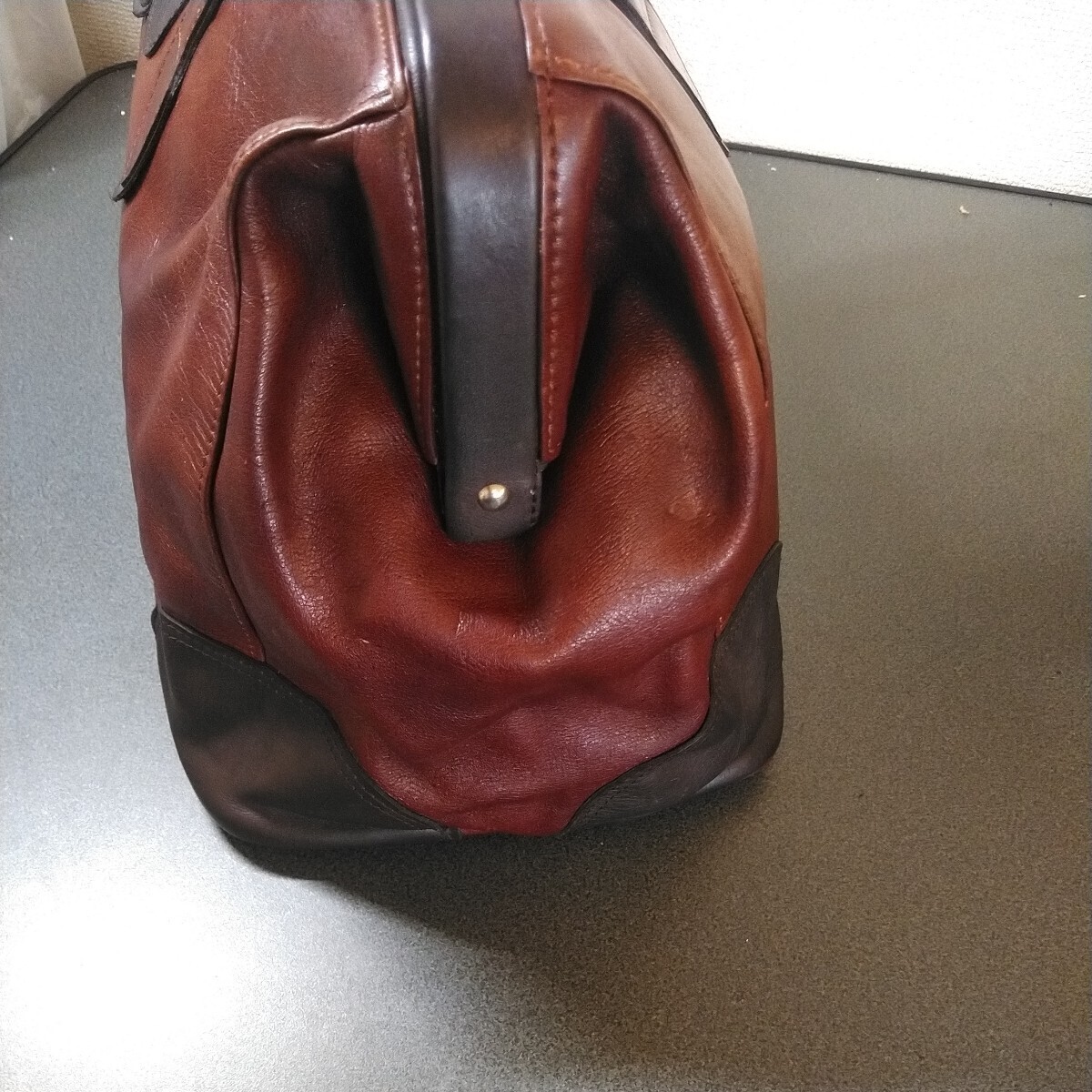  super rare beautiful goods FUJITAKA the first period model leather dokta- bag Boston bag 