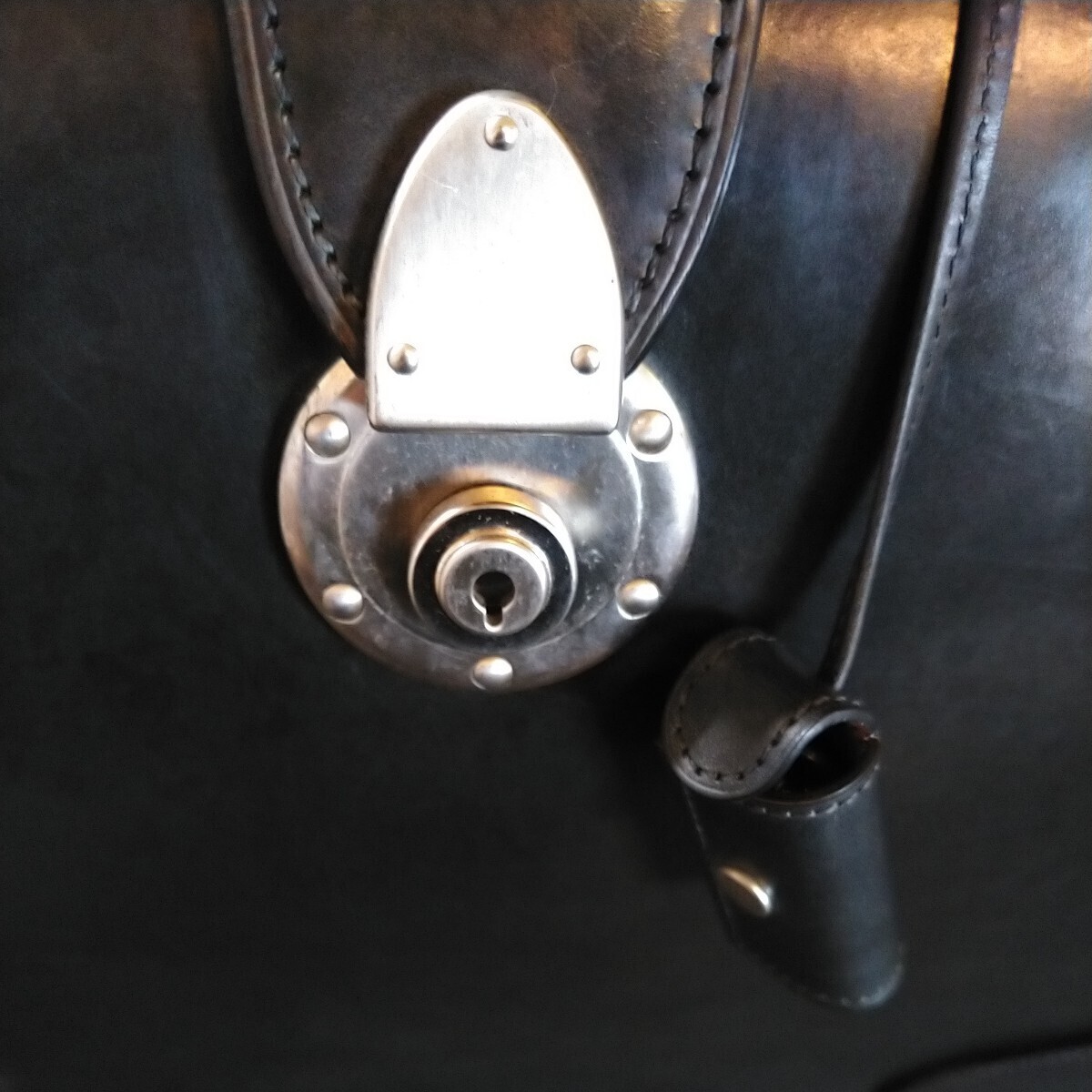  super-beauty goods ten thousand .b ride ru leather Dulles bag 3. inset rare color dark navy 