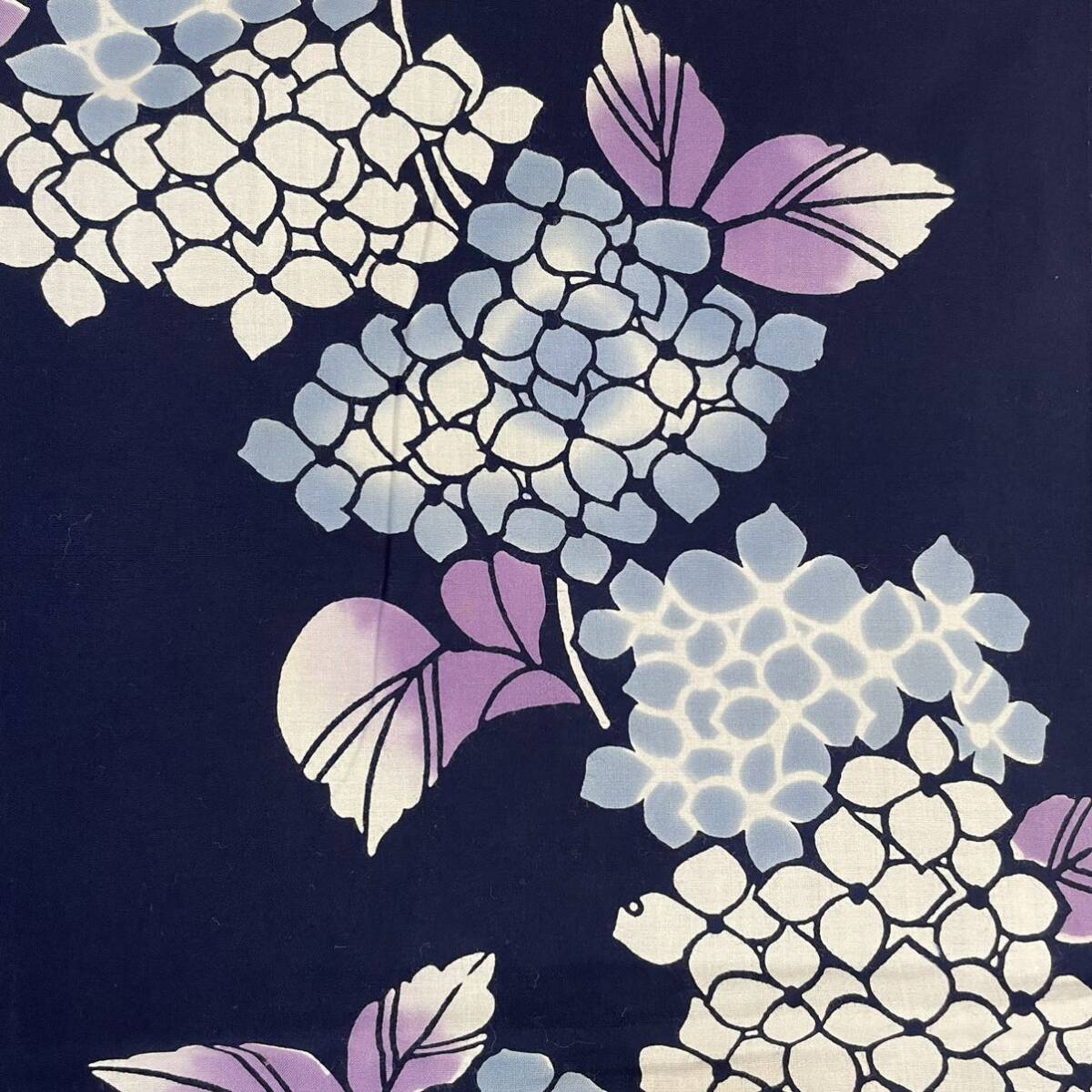 【Wellriver】 浴衣 紫陽花 型染め 木綿 和装 和服 #C799.の画像7