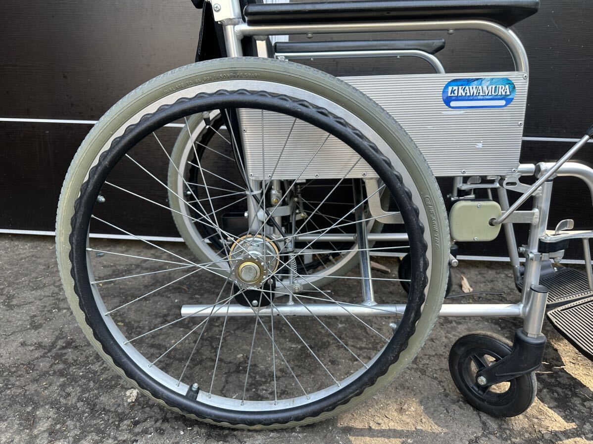 KAWAMURA カワムラサイクル 車椅子 コンパクト 自走介助 車いす 軽量車椅子 兼用 折りたたみ 自走 介助ブレーキ 介護_画像6