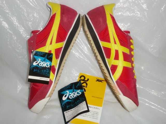 ★タグ付/未使用デッド asics TIGER LIMBER UP NYLON `90sアシックスタイガー TOP315 リンバーアップ ナイロン レッド/イエロー_画像4