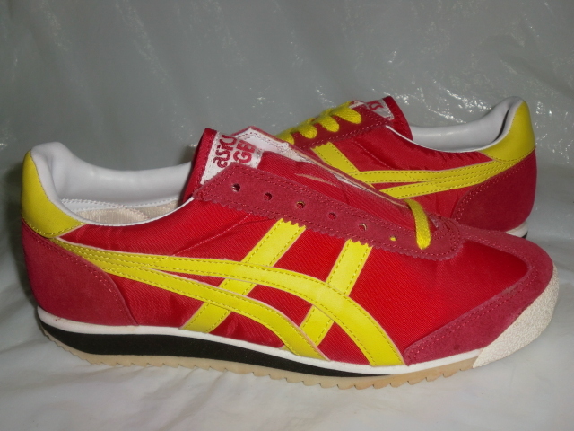 ★タグ付/未使用デッド asics TIGER LIMBER UP NYLON `90sアシックスタイガー TOP315 リンバーアップ ナイロン レッド/イエロー_画像2