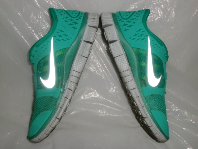 ★NIKE FREE RUN 3+ `11製ナイキ 510642-300 フリーラン 3+ エメラルドグリーン/シルバーリフレクターの画像4