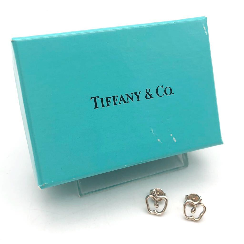 TIFFANY&Co. ティファニー ピアス アクセサリー シルバーカラー りんごモチーフ 箱の画像1