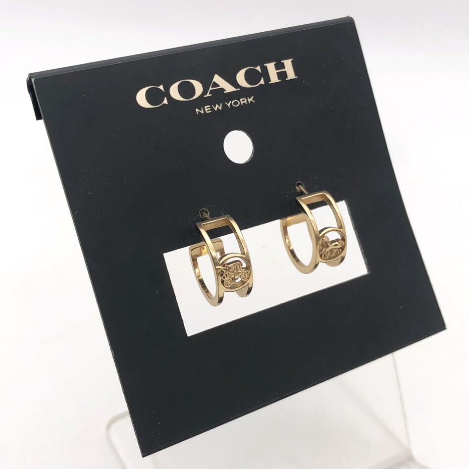 CCOACH コーチ フープ ピアス アクセサリー ゴールド レディース 袋の画像2