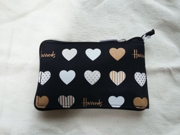 HAL ハロッズ Harrods ★ ハート エコバッグ ブラック系 ★ 即決 新品未使用_画像1