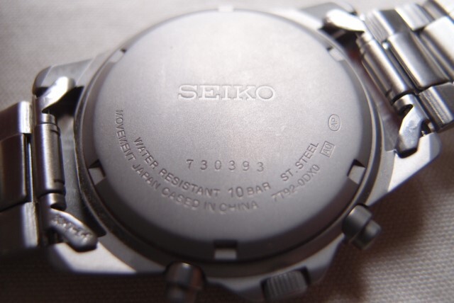 SEIKO セイコー 腕時計 クロノグラフ 7T92-0DX0 100M 紺 文字盤 / クオーツの画像7