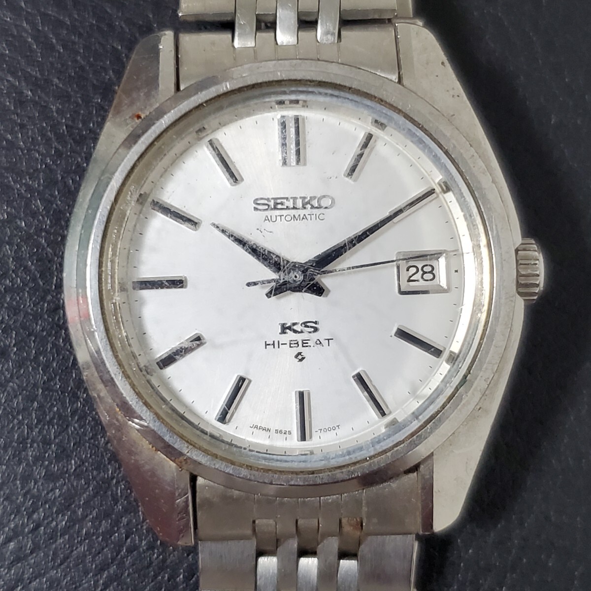 1円～SEIKO セイコー 自動巻き キングセイコー ハイビート デイト メンズ腕時計 962の画像1