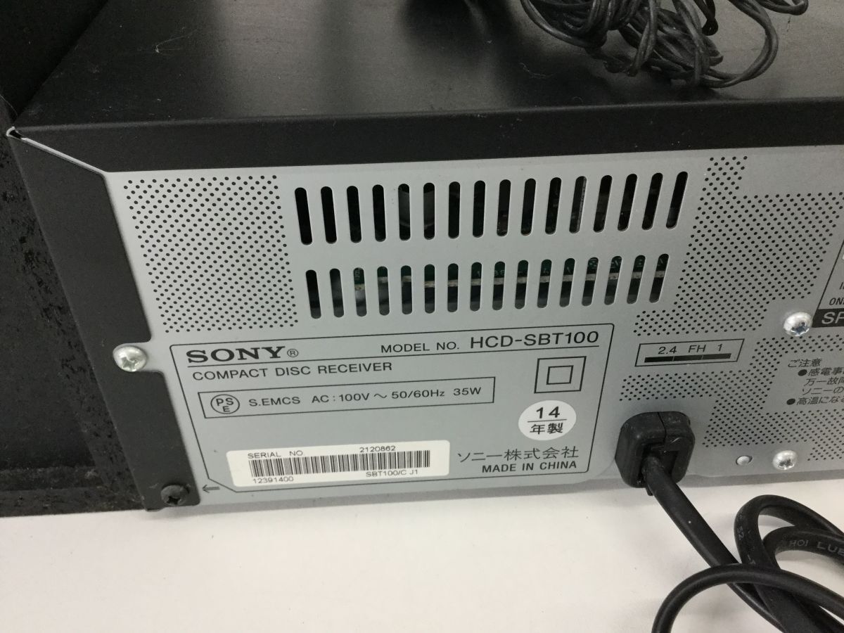 ●営ST950-120 SONY ソニー CMT-SBT100 HCD-SBT100 SS-SBT100 システム コンポ 14年製 音響機器 オーディオの画像9