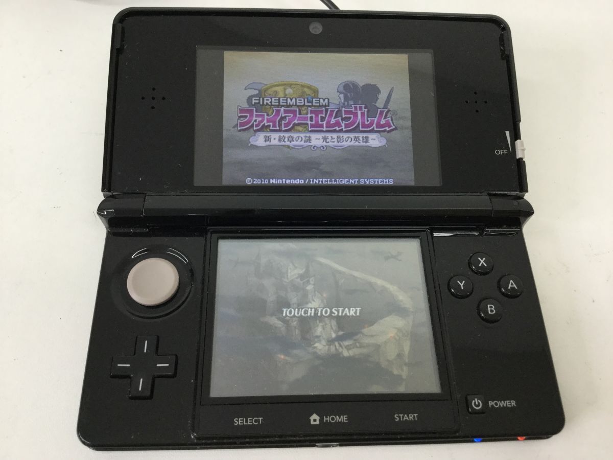 ●営AD799-60　ニンテンドー3DS 本体 コスモブラック 任天堂 CTR-001/ソフト付き ファイアーエムブレム_画像2