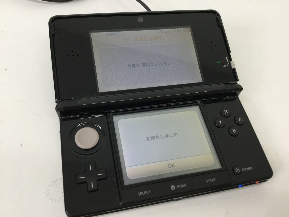 ●営AD799-60　ニンテンドー3DS 本体 コスモブラック 任天堂 CTR-001/ソフト付き ファイアーエムブレム_画像3