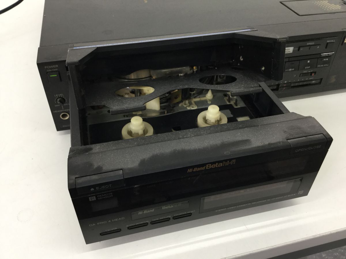 ●営ST024-120【リモコン付き】SONY SL-HF1000D Betamax ハイバンド ベータマックス ビデオデッキ 現状品の画像3