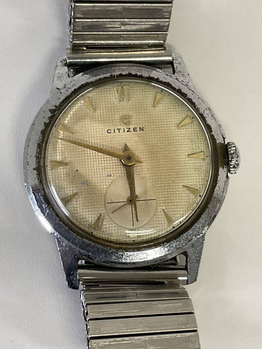 営SR828-60◆ CITIZEN シチズン シルバー 手巻き ANTIMAGNETIO 51271 腕時計 （現状品）_画像1