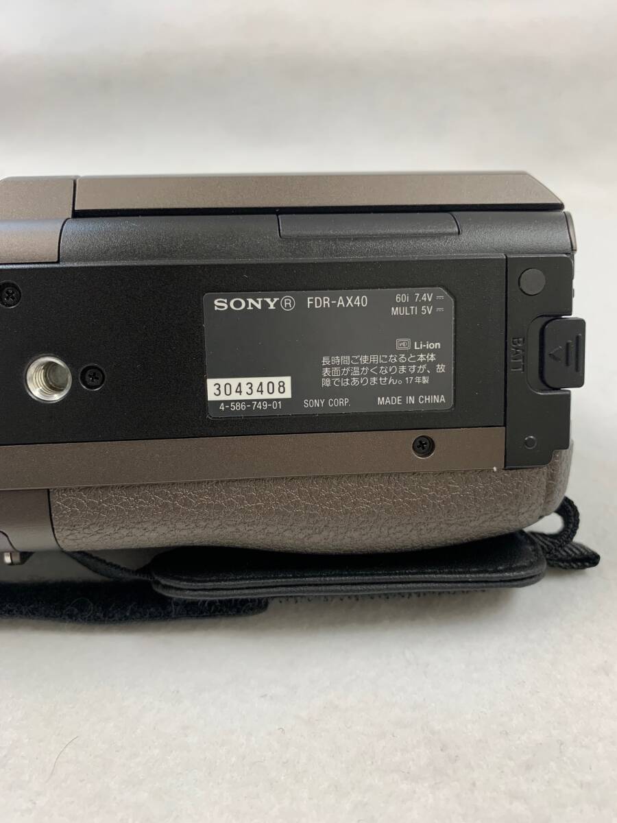 （33648）美品 SONY/ソニー HANDYCAM 16.6 MEGA PIXELS FDR-AX40 4K ハンディカムカメラ 簡易動作確認済 コレクションの画像7