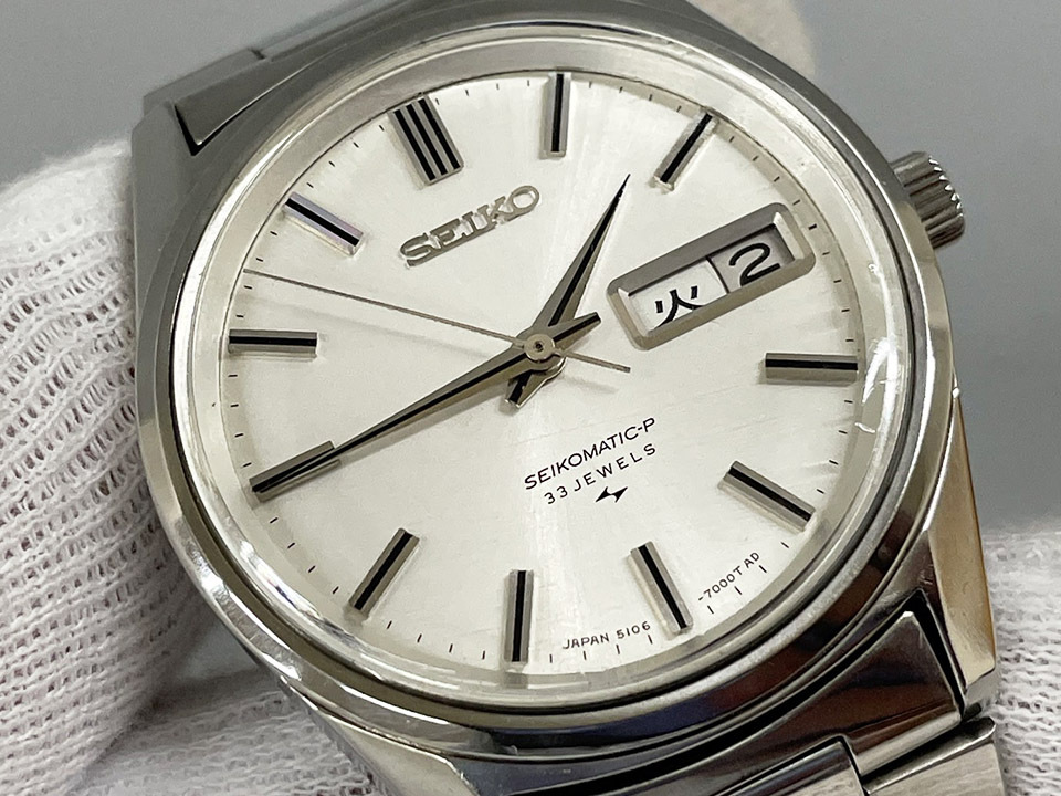 SEIKO MATIC-P 美品 セイコー マチックP 5106-7000 ヴィンテージ 33石 自動巻 稼働品 メンズ 腕時計_画像2