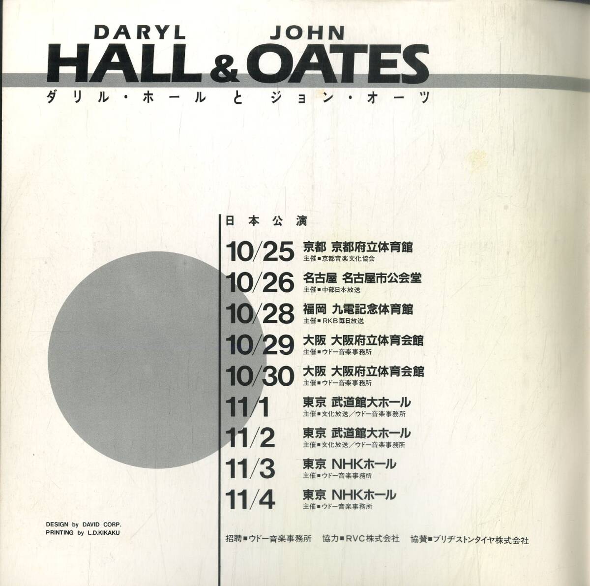 J00015425/●コンサートパンフ/ダリル・ホールとジョン・オーツ「日本公演(1982年)」の画像4
