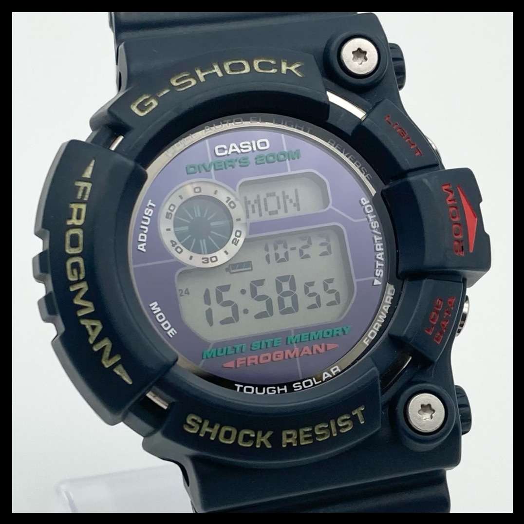 1円 稼働品 CASIO カシオ G-SHOCK GW-200-2JF フロッグマン ダイバーズウォッチ スクリューバック タフソーラー メンズ 腕時計 SI0741の画像1