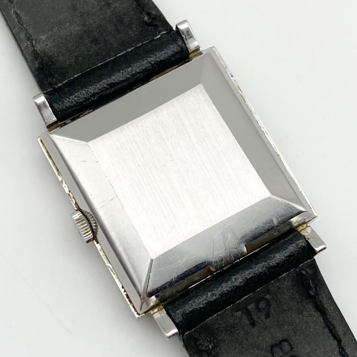 1円 稼働品 OMEGA DE VILLE オメガ デビル 自動巻き オートマ メンズ 腕時計 白文字盤 スクエア シルバー ヴィンテージ NE4500の画像8