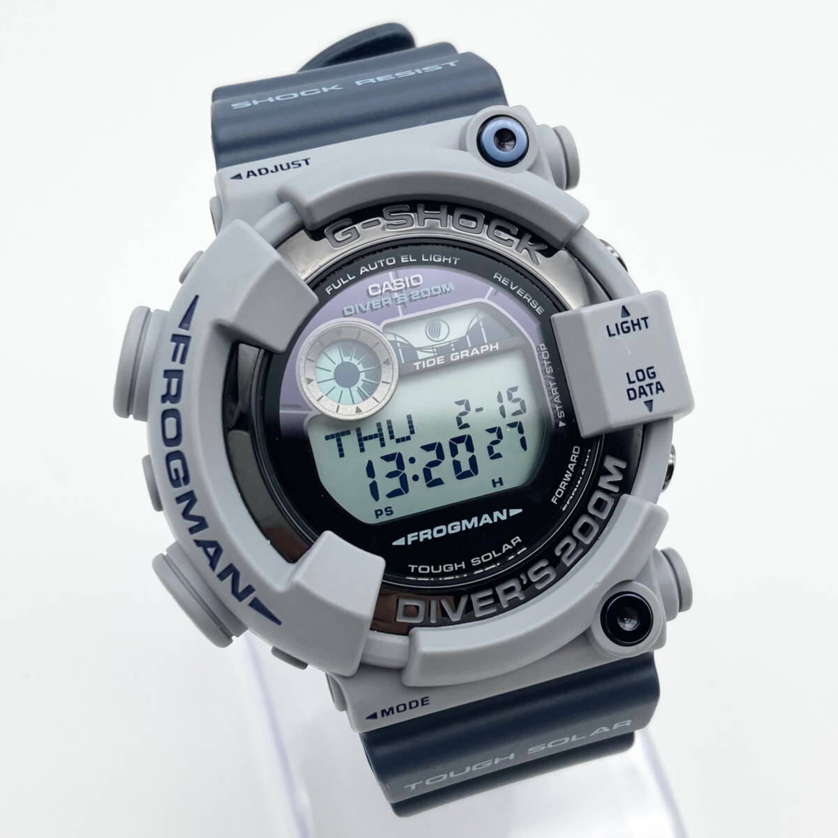 1円 稼働品 CASIO G-SHOCK フロッグマン GF-8250ER-2JF メン・イン・ミリタリーカラーズ タフソーラー 腕時計 スクリューバック LM5253_画像2