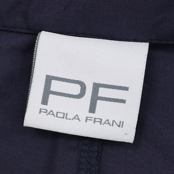 *PAOLA FRANI Paola Frani stretch bow Thai shirt blouse navy blue navy 42