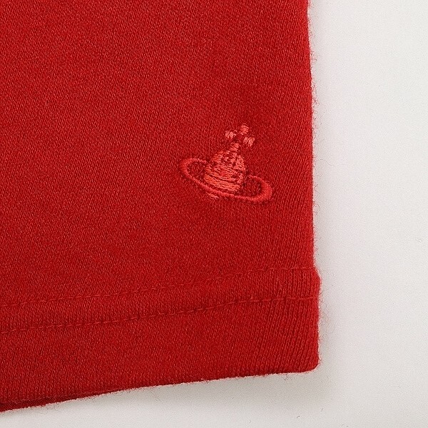 ◆Vivienne Westwood RED LABEL ヴィヴィアンウエストウッド レッドレーベル オーブ刺繍 キャップスリーブ ニット セーター 赤 レッド 2_画像4