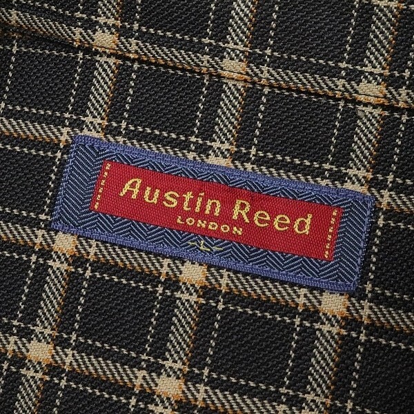 美品◆AUSTIN REED オースチンリード チェック柄 ウール 長袖 ボックス シャツ L_画像6