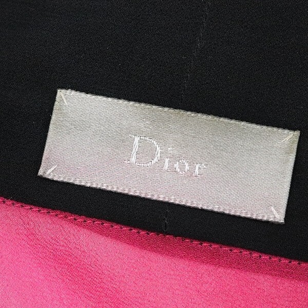  domestic regular goods *Dior HOMME Dior Homme 05AW Eddie period gram lock silk bow Thai sia- shirt bi bit pink × black 39