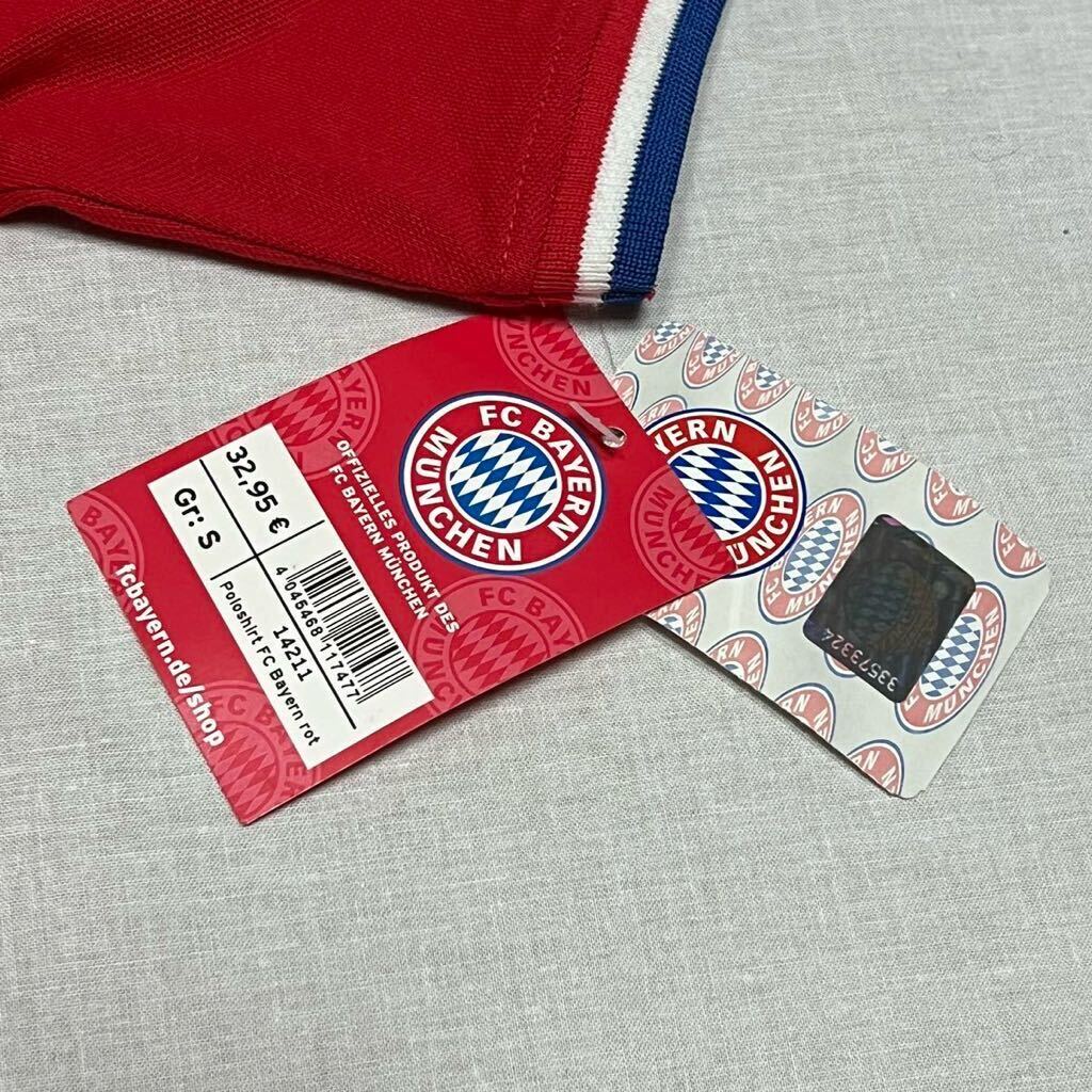 未使用品 サッカー ブンデスリーガ FC Bayern Munchen バイエルンミュンヘン オフィシャル商品 半袖 ポロシャツ 鹿の子編み ロゴ刺繍の画像7