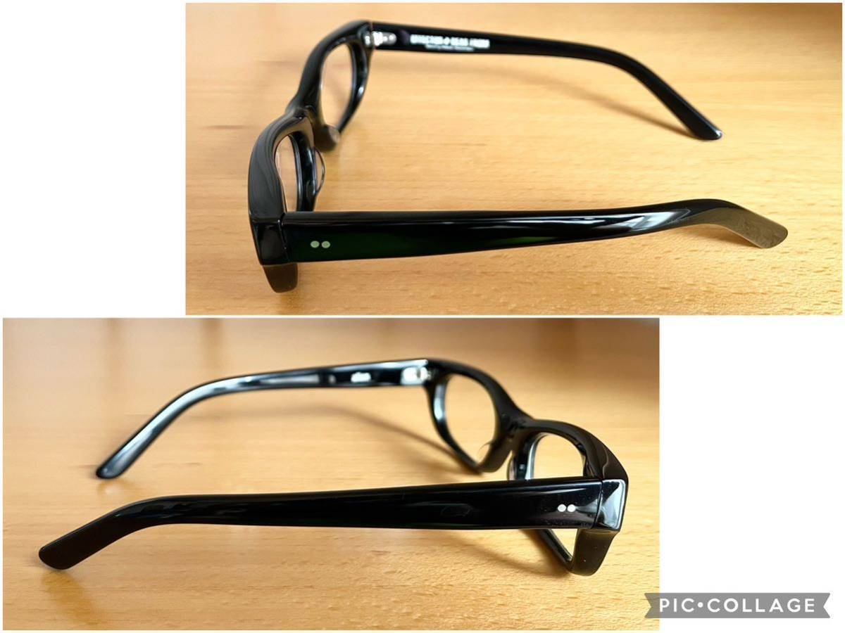 EFFECTORエフェクターWネーム限定コラボ特別モデルアレンギンズバーグハンドメイド日本製手造りビンテージセルロイド黒縁眼鏡メガネ送520円_画像7