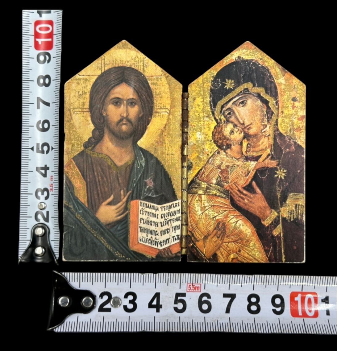 ビンテージ 宗教画 西洋美術 イコン 聖母マリア イエス=キリスト の画像8
