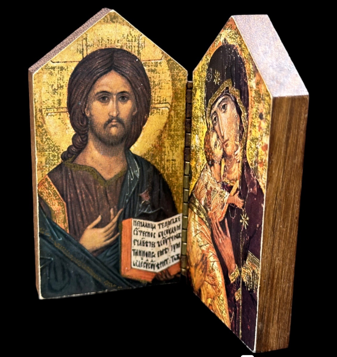 ビンテージ 宗教画 西洋美術 イコン 聖母マリア イエス=キリスト の画像2