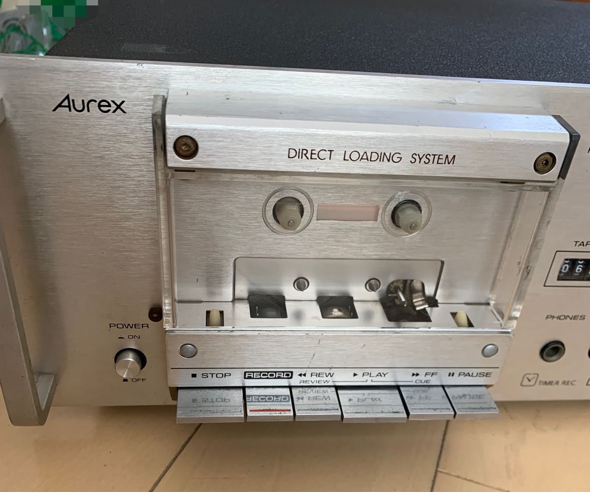 Aurex オーレックス ステレオカセットデッキ カセットデッキ PC-4260 オーディオ機器 【通電確認済み】