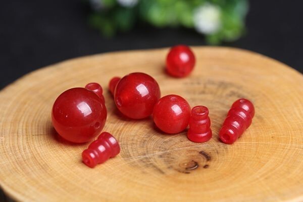 [EasternStar] international shipping parent sphere .. beads for parts DIY T hole bosa beads set ( each 1 piece ) red karu Ced knee sphere diameter 6mm