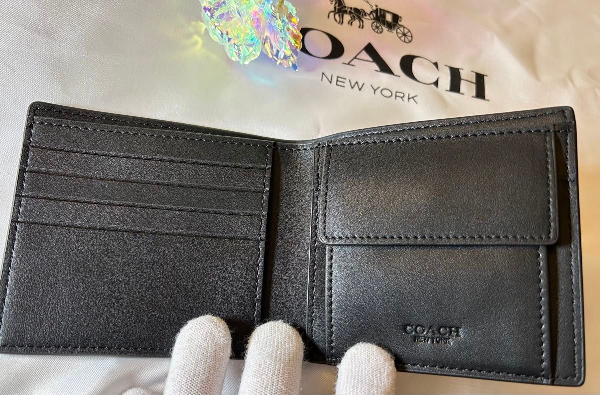 COACH コイン ウォレット・シグネチャー キャンバス 財布 二つ折り財布