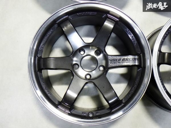 ●希少！即納 RAYS レイズ VOLK RACING TE37SL 鍛造 18インチ 9.5J +22 pcd120 5H 5穴 ハブ径約72 ホイール 4本 BMW E46 M3 E90 M5 F30 F31の画像5