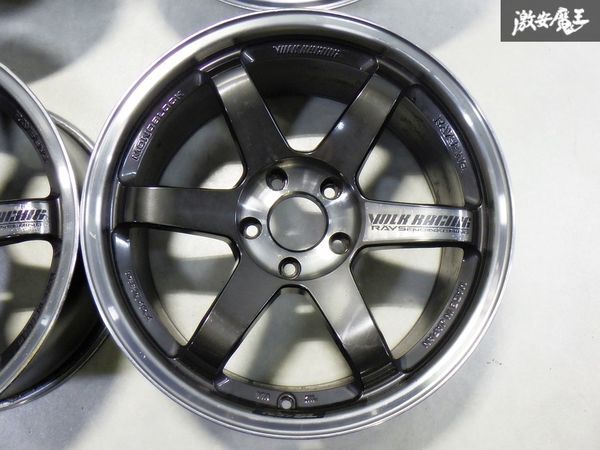 ●希少！即納 RAYS レイズ VOLK RACING TE37SL 鍛造 18インチ 9.5J +22 pcd120 5H 5穴 ハブ径約72 ホイール 4本 BMW E46 M3 E90 M5 F30 F31_画像6