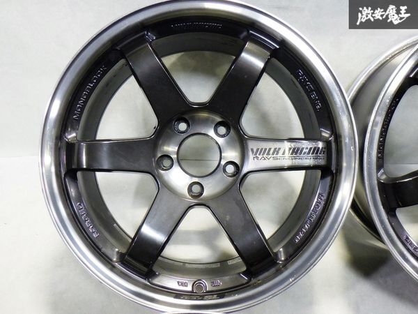 ●希少！即納 RAYS レイズ VOLK RACING TE37SL 鍛造 18インチ 9.5J +22 pcd120 5H 5穴 ハブ径約72 ホイール 4本 BMW E46 M3 E90 M5 F30 F31の画像3