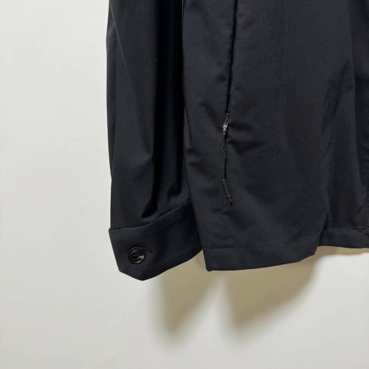 美品 DEVOA デボア Schoeller Track jacket シェーラー素材ブルゾン 2(M) 送料230円〜 テック素材ジャケット ブラック レザータグの画像6