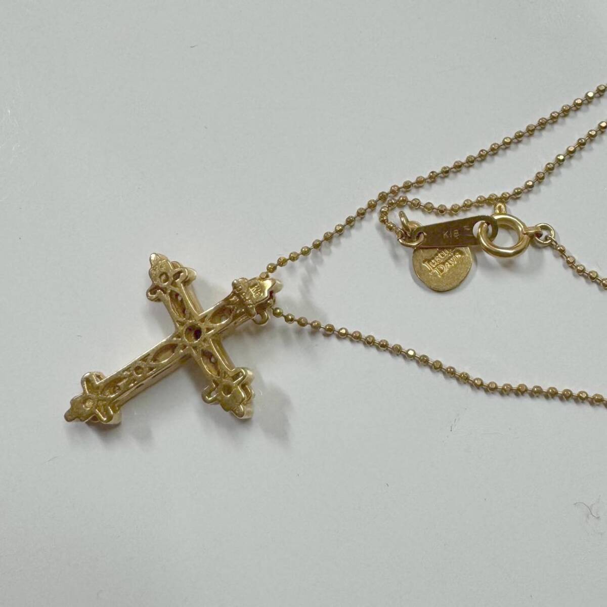 Justin Davis K18YGダイヤモンドクロスネックレス 定価199,500円 18Kイエローゴールド GNJ050 Medieval Cross 18金 ジャスティンデイビス_画像4