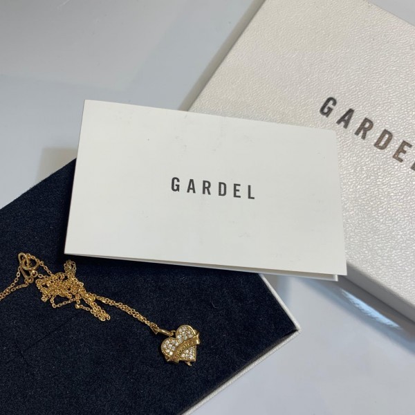 ー品販売 GARDEL ガーデル 定価20万 ダイヤモンドハートネックレス K18YG ジャスティンデイビス