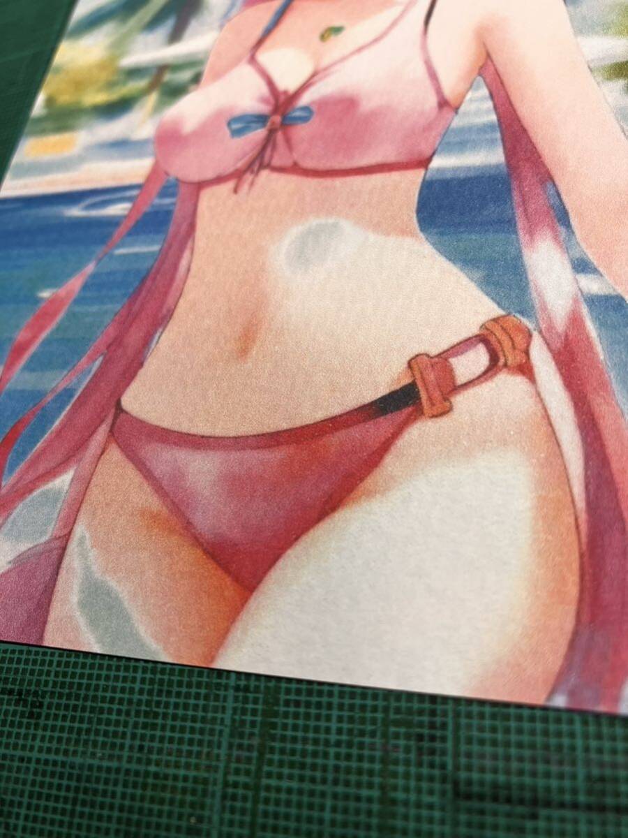  Hatsune Miku симпатичный девочка девушка купальный костюм вентилятор искусство иллюстрации акварельная живопись бумага 10
