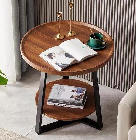 高品質サイドテーブル 丸形 別荘 卓 ナイトテーブル リビング 北欧 木製 コーヒーテーブル 贅沢の画像1