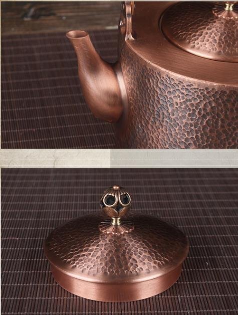 新品☆純銅 大容量コーヒーポット制コーヒー器具銅イメージ紫銅ハンマー紋コーヒーポット細口ポットコーヒーポット2000MLの画像8