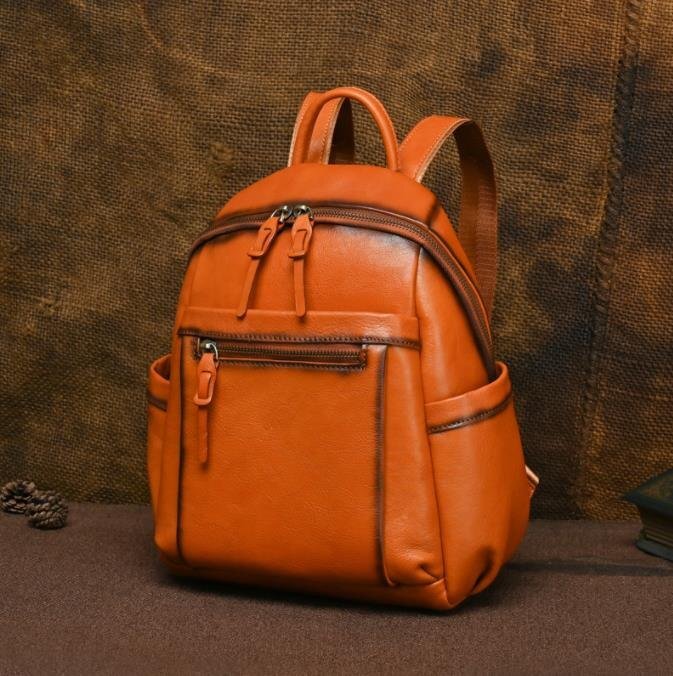  person . new goods * beautiful original leather rucksack men's leather backpack rucksack outdoor commuting going to school 